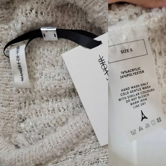 Manière De Voir Flared Sleeve Textured Knit Cardigan S Nwt - Picture 12 of 12